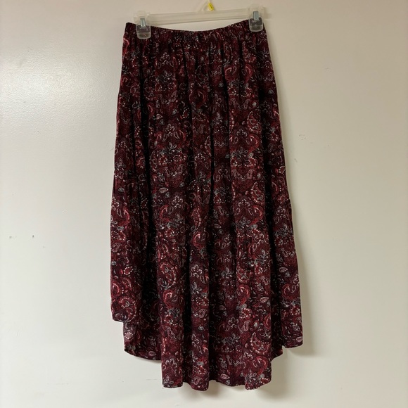 Red high low midi skirt size small - Picture 2 of 4